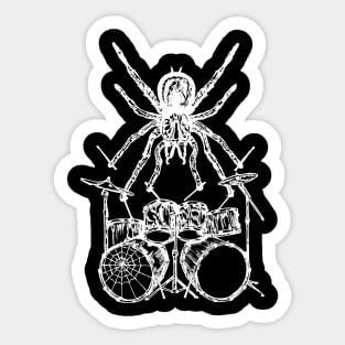 SEEMBO Spider Playing Drums Drummer Drumming Musician Band Sticker